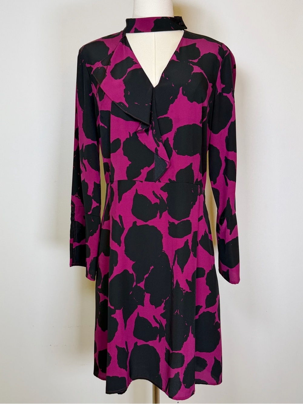 Derek Lam 10 Crosby | Silk Floral Dress A-Line Choker Collar Women’s Size 8